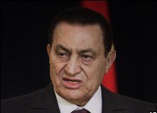 Egyptian President Hosny Mubarak 